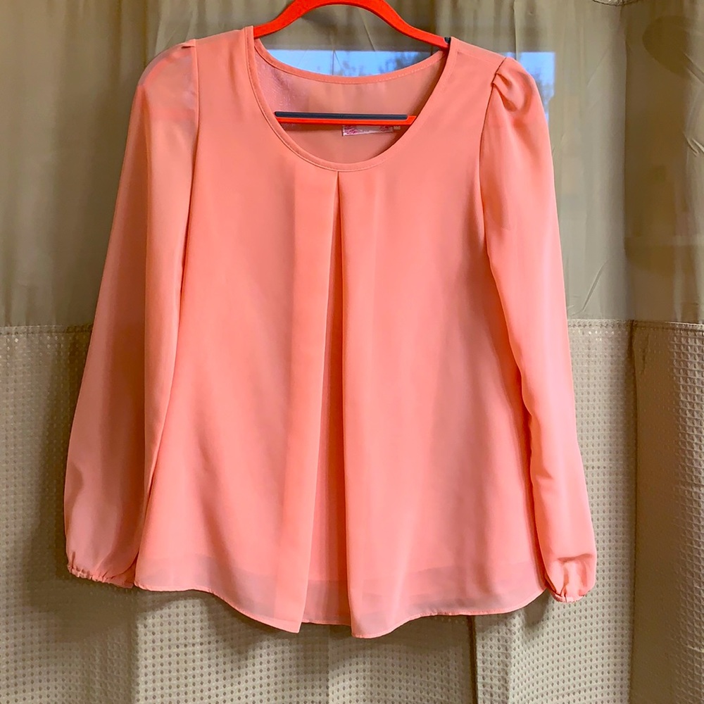 Coral blouse